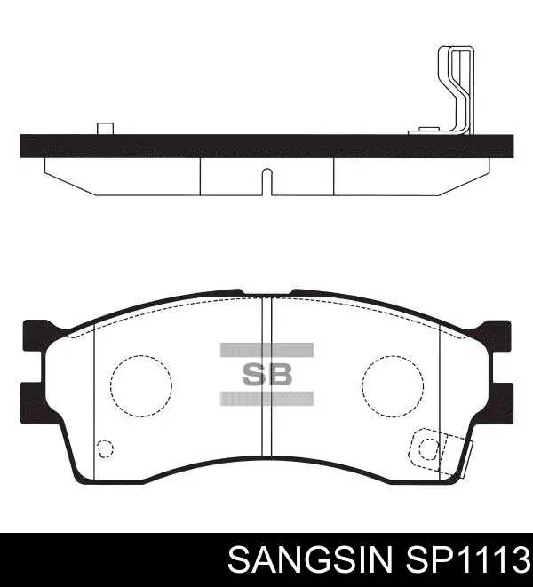 SP1113 Sangsin Klocki hamulcowe przednie tarczowe
