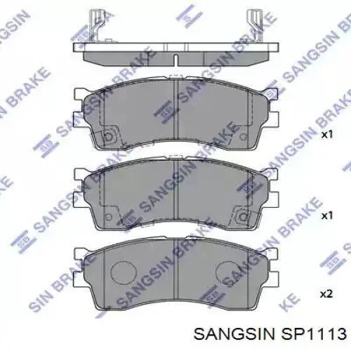 Klocki hamulcowe przednie tarczowe Sangsin SP1113 cena, od 16,98 USD
