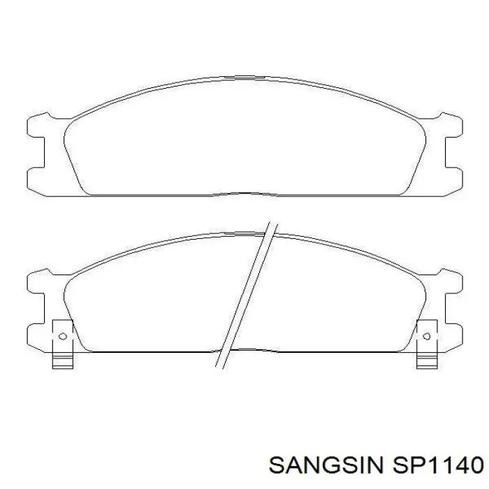 Klocki hamulcowe przednie tarczowe Sangsin SP1140 cena, od 31,69 USD