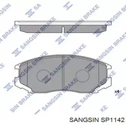 SP1142 Sangsin Klocki hamulcowe przednie tarczowe