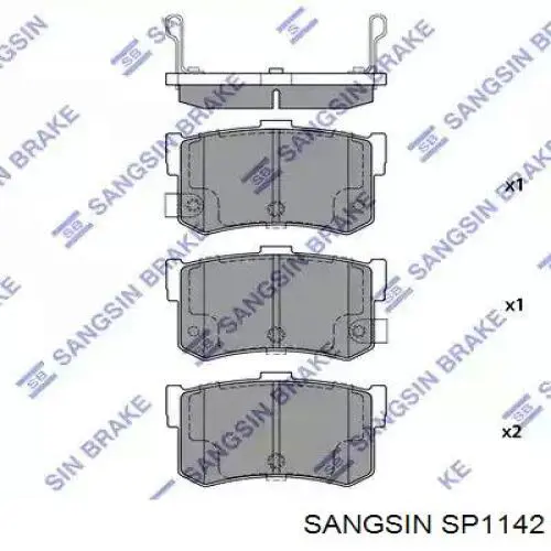 Klocki hamulcowe przednie tarczowe Sangsin SP1142 cena, od 20,94 USD