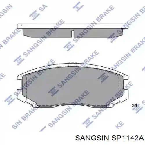 Do koszyka SP1142A Sangsin Klocki hamulcowe przednie tarczowe