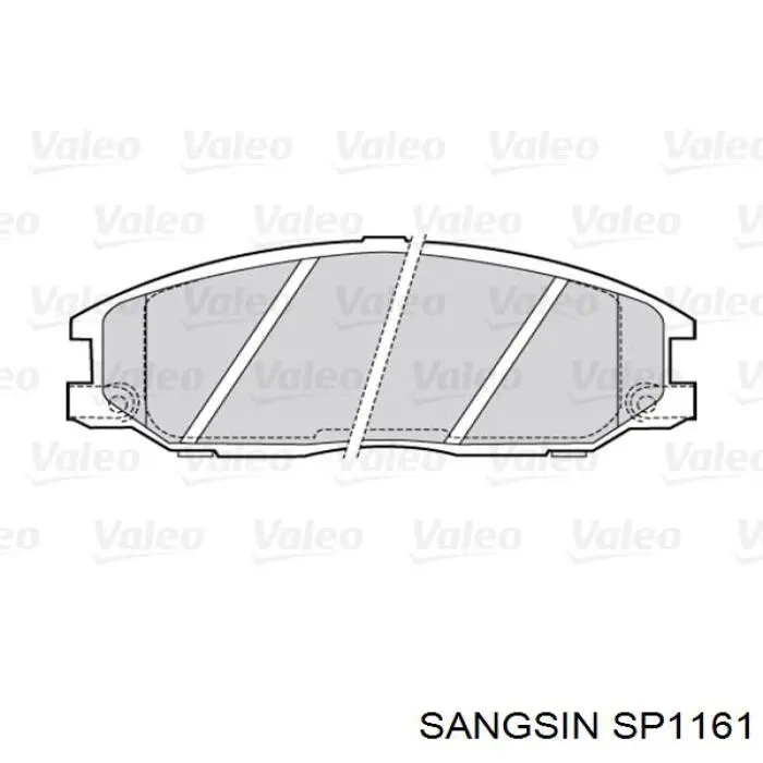 Klocki hamulcowe przednie tarczowe Sangsin SP1161 cena, od 40,49 USD