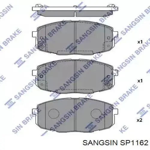 SP1162 Sangsin Klocki hamulcowe przednie tarczowe