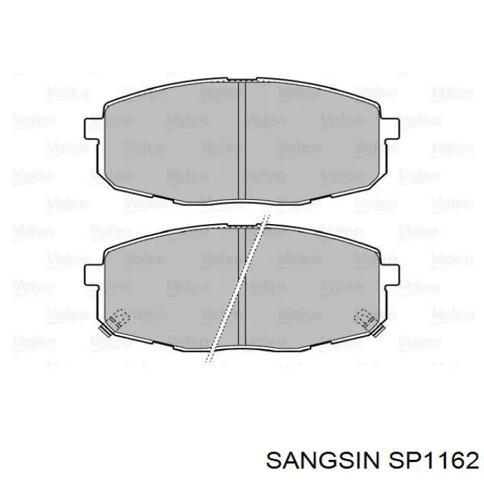 Klocki hamulcowe przednie tarczowe Sangsin SP1162 cena, od 24,45 USD