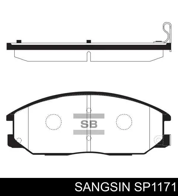 SP1171 Sangsin Klocki hamulcowe przednie tarczowe