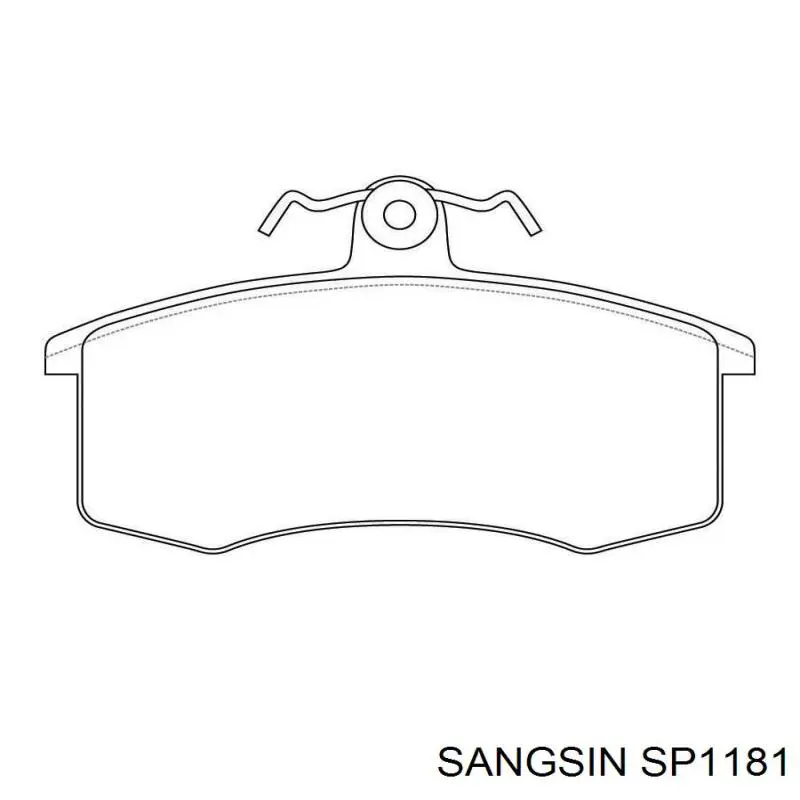 Klocki hamulcowe przednie tarczowe Sangsin SP1181 cena, od 16,74 USD