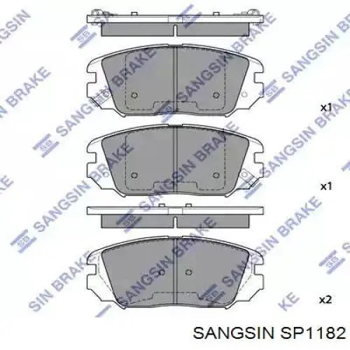 SP1182 Sangsin Klocki hamulcowe przednie tarczowe