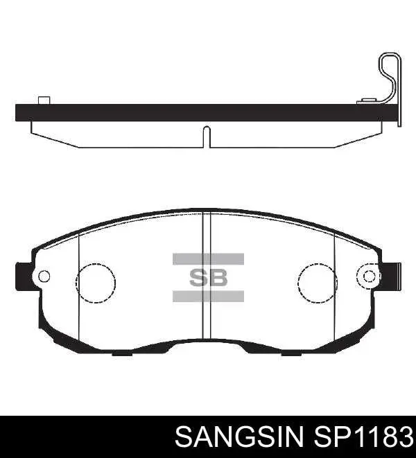 SP1183 Sangsin Klocki hamulcowe przednie tarczowe