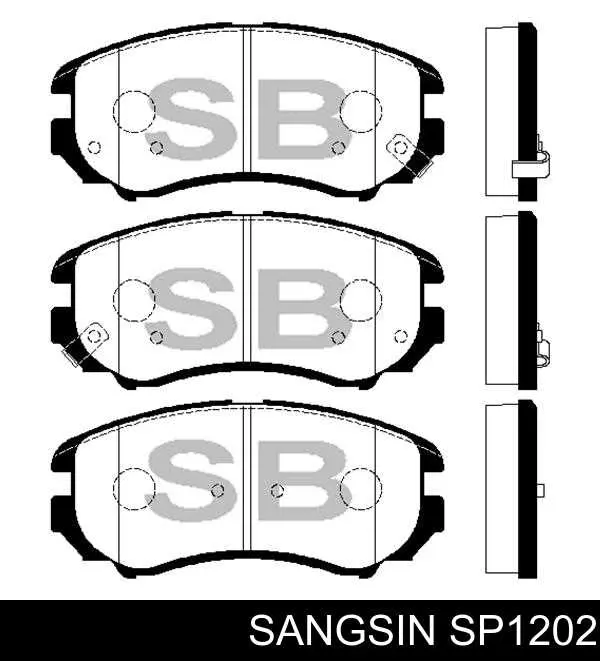 SP1202 Sangsin Klocki hamulcowe przednie tarczowe