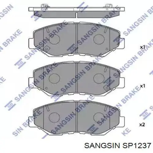 SP1237 Sangsin Klocki hamulcowe przednie tarczowe