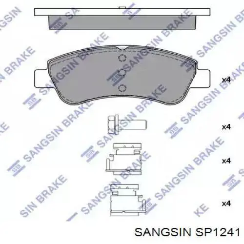 SP1241 Sangsin Klocki hamulcowe przednie tarczowe
