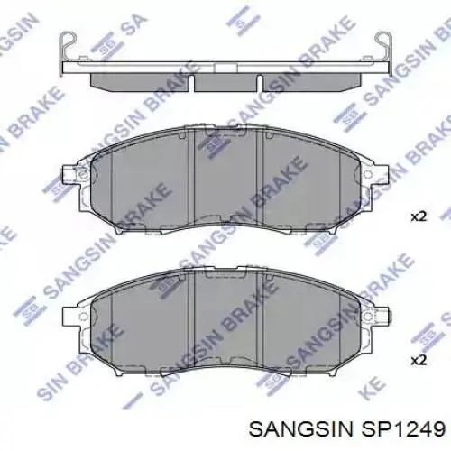 Klocki hamulcowe przednie tarczowe Sangsin SP1249 cena, od 28,31 USD