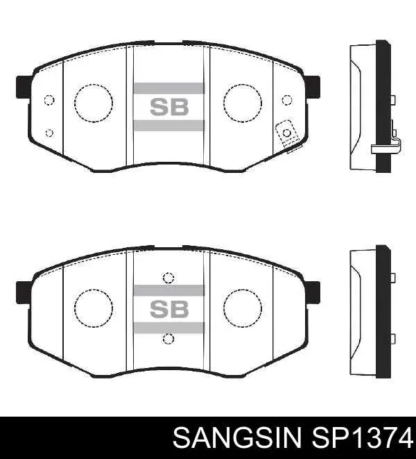 SP1374 Sangsin Klocki hamulcowe przednie tarczowe