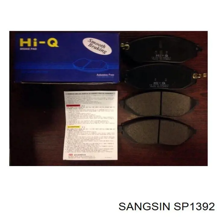 SP1392 Sangsin Klocki hamulcowe przednie tarczowe
