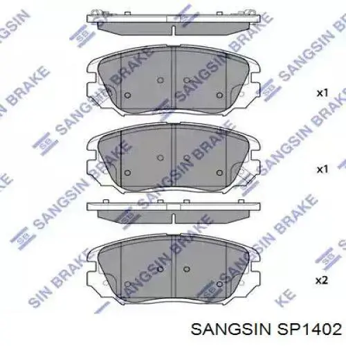 SP1402 Sangsin Klocki hamulcowe przednie tarczowe