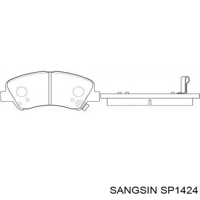 Do koszyka SP1424 Sangsin Klocki hamulcowe przednie tarczowe
