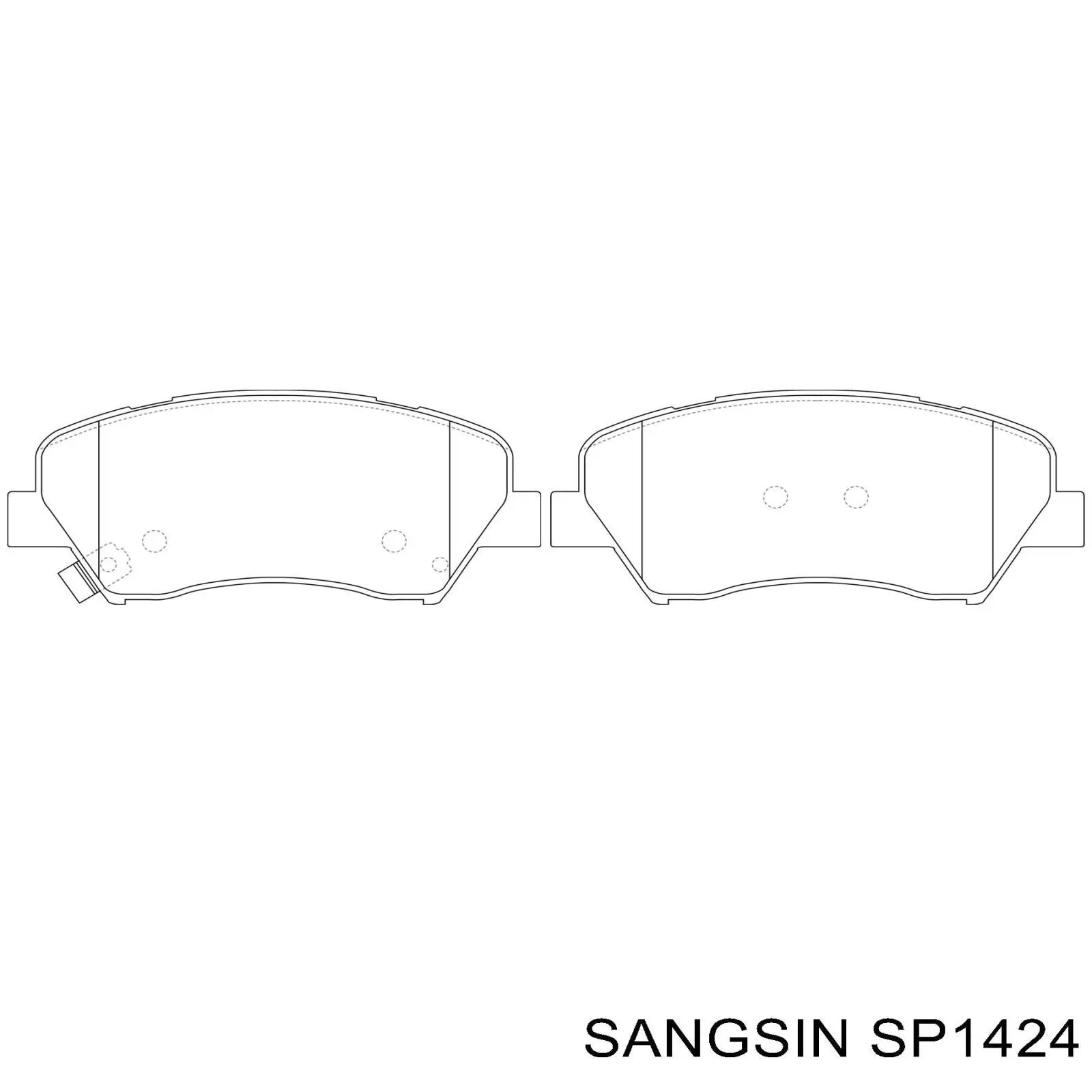 Klocki hamulcowe przednie tarczowe Sangsin SP1424 cena, od 29,33 USD