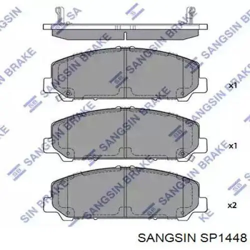 Klocki hamulcowe przednie tarczowe Sangsin SP1448 cena, od 42,42 USD