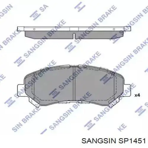 SP1451 Sangsin Klocki hamulcowe przednie tarczowe