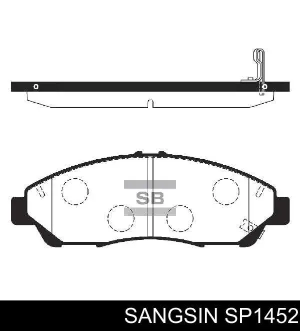 Klocki hamulcowe przednie tarczowe Sangsin SP1452 cena, od 29,10 USD