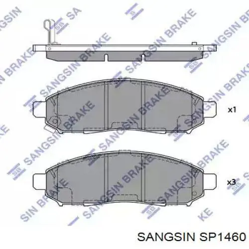 SP1460 Sangsin Klocki hamulcowe przednie tarczowe
