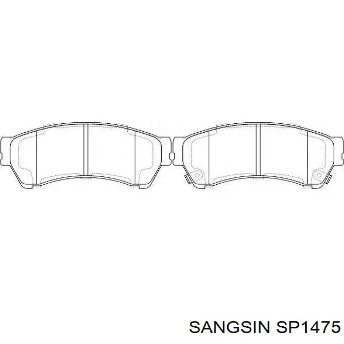 Klocki hamulcowe przednie tarczowe Sangsin SP1475 cena, od 18,82 USD