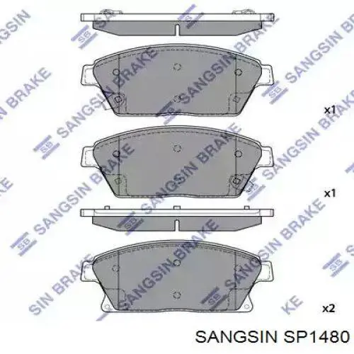 Klocki hamulcowe przednie tarczowe Sangsin SP1480 cena, od 27,25 USD