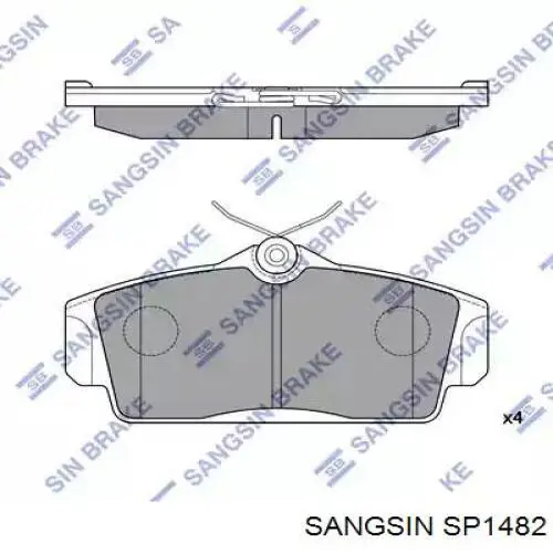 SP1482 Sangsin Klocki hamulcowe przednie tarczowe