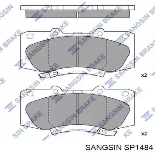 SP1484 Sangsin Klocki hamulcowe przednie tarczowe