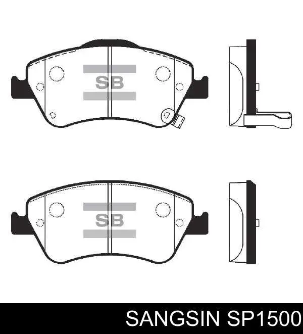 Klocki hamulcowe przednie tarczowe Sangsin SP1500 cena, od 25,45 USD