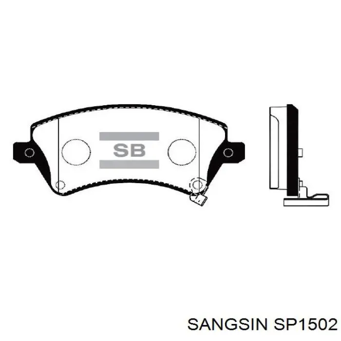 Klocki hamulcowe przednie tarczowe Sangsin SP1502 cena, od 18,42 USD