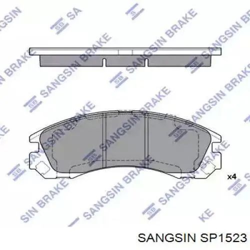 Klocki hamulcowe przednie tarczowe Sangsin SP1523 cena, od 25,37 USD
