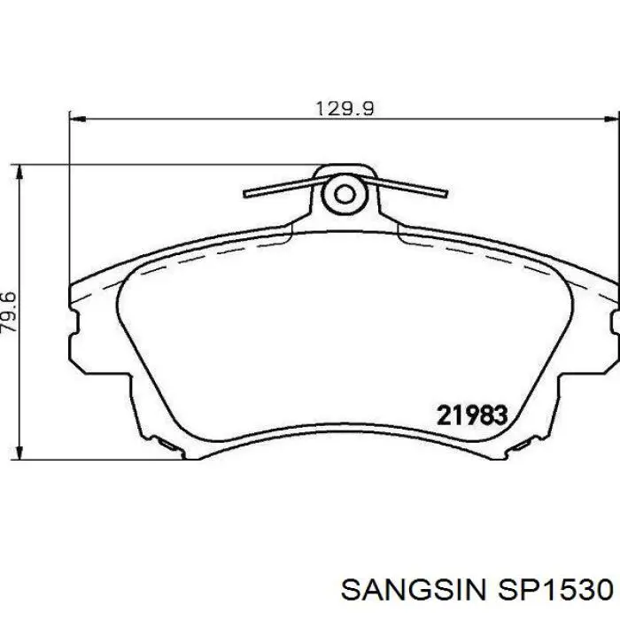 Do koszyka SP1530 Sangsin Klocki hamulcowe przednie tarczowe
