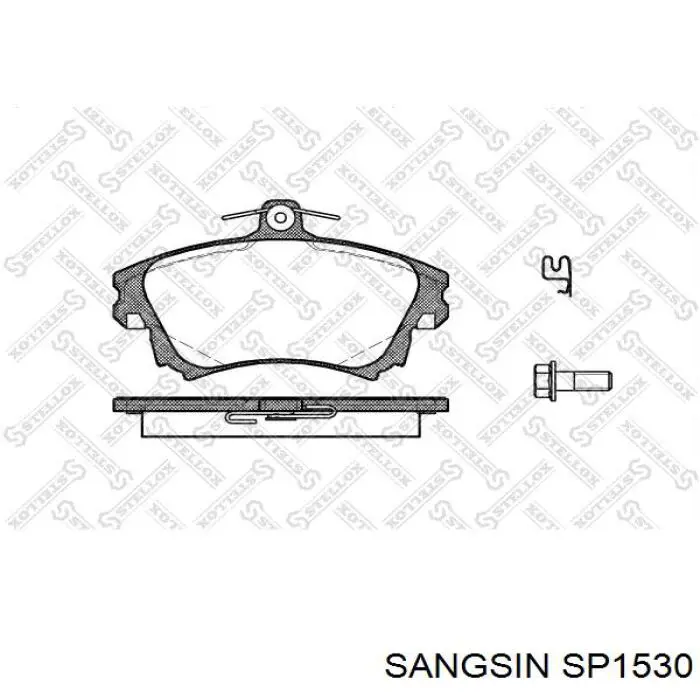Klocki hamulcowe przednie tarczowe Sangsin SP1530 cena, od 24,94 USD