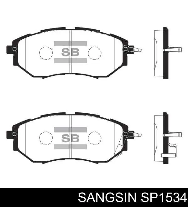 SP1534 Sangsin Klocki hamulcowe przednie tarczowe