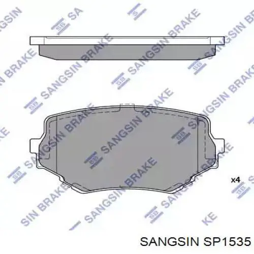 SP1535 Sangsin Klocki hamulcowe przednie tarczowe