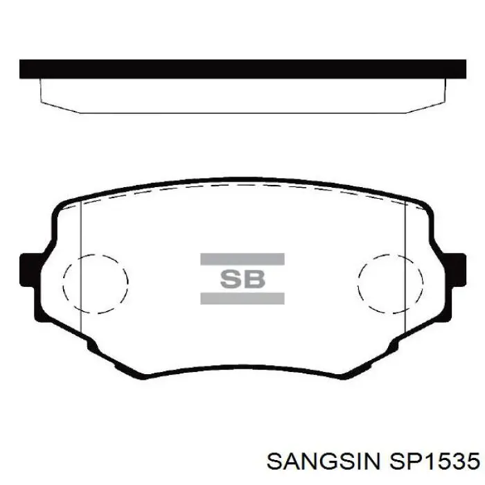 Do koszyka SP1535 Sangsin Klocki hamulcowe przednie tarczowe