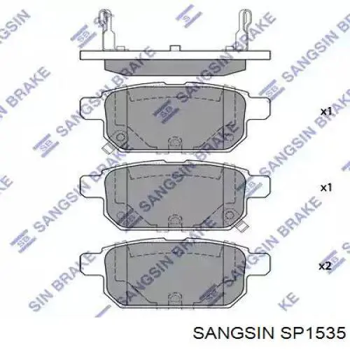 Klocki hamulcowe przednie tarczowe Sangsin SP1535 cena, od 24,59 USD