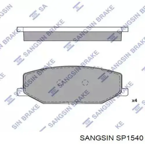 SP1540 Sangsin Klocki hamulcowe przednie tarczowe
