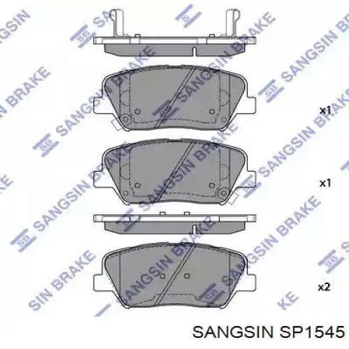 SP1545 Sangsin Klocki hamulcowe przednie tarczowe