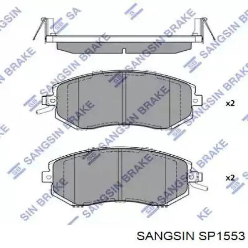 SP1553 Sangsin Klocki hamulcowe przednie tarczowe