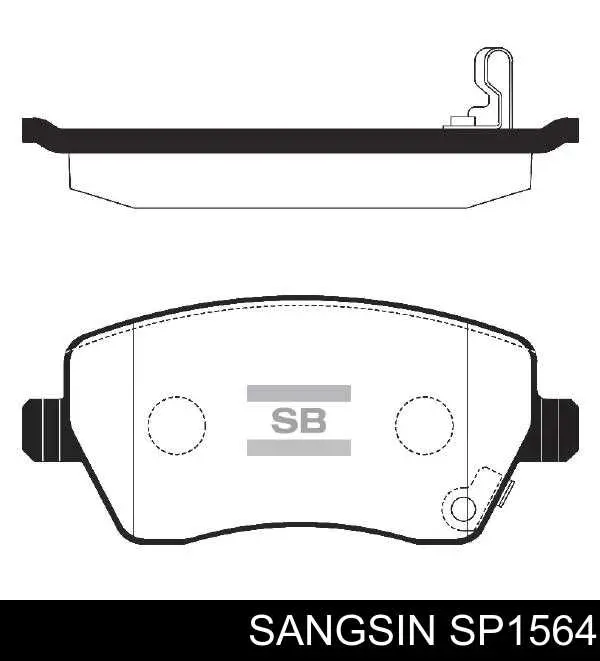 SP1564 Sangsin Klocki hamulcowe przednie tarczowe
