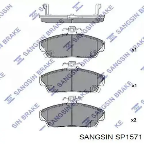 SP1571 Sangsin Klocki hamulcowe przednie tarczowe