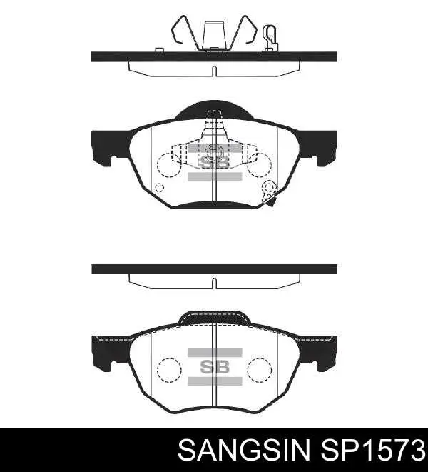 SP1573 Sangsin Klocki hamulcowe przednie tarczowe
