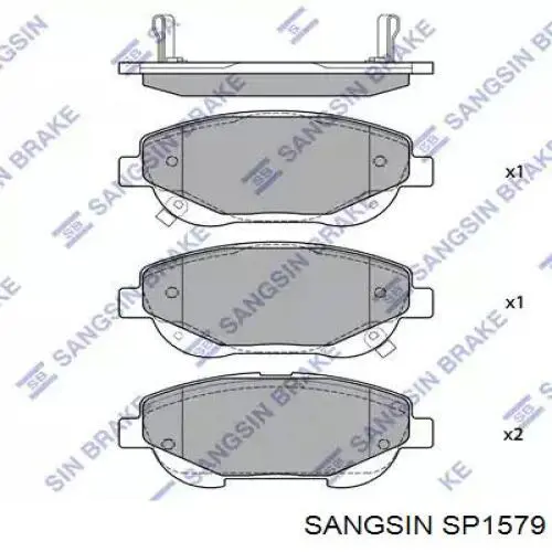 SP1579 Sangsin Klocki hamulcowe przednie tarczowe
