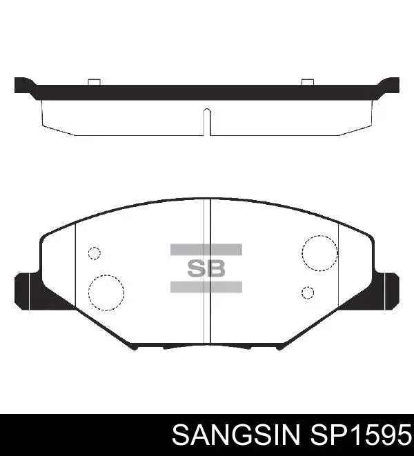 SP1595 Sangsin Klocki hamulcowe przednie tarczowe