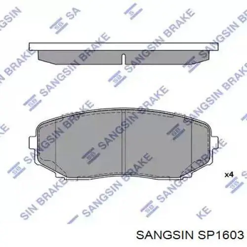 SP1603 Sangsin klocki hamulcowe przednie tarczowe