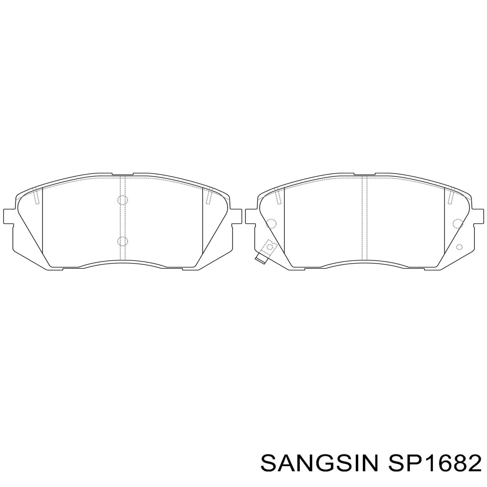 Klocki hamulcowe przednie tarczowe Sangsin SP1682