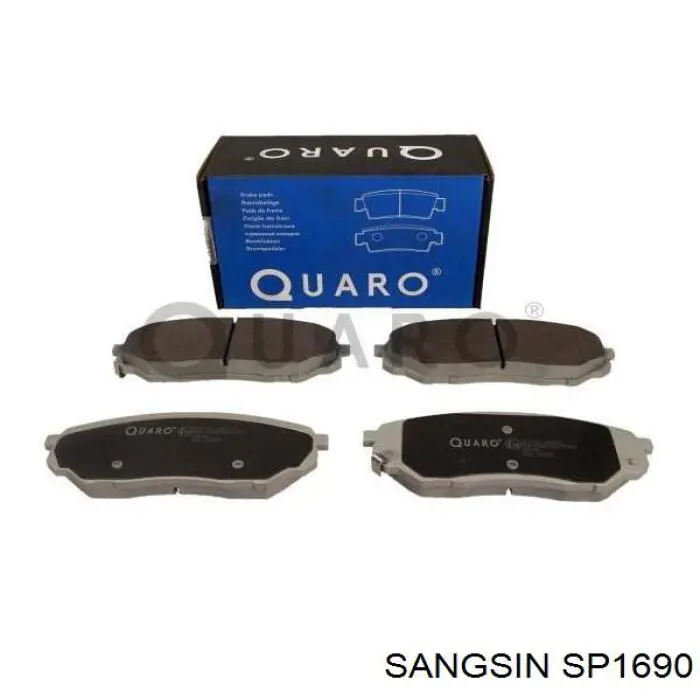 Klocki hamulcowe przednie tarczowe Sangsin SP1690 cena, od 48,45 USD